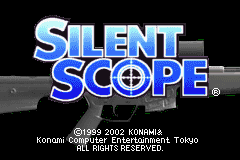 Silent Scope title screen for GameBoy Advance